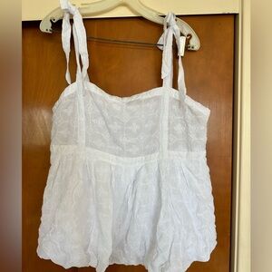 Old Navy White Bow tie Blouse